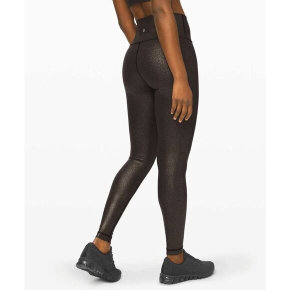223-EUC Size 4 Lululemon Wunder Under High-Rise Tight *Foil - Picture 1 of 5